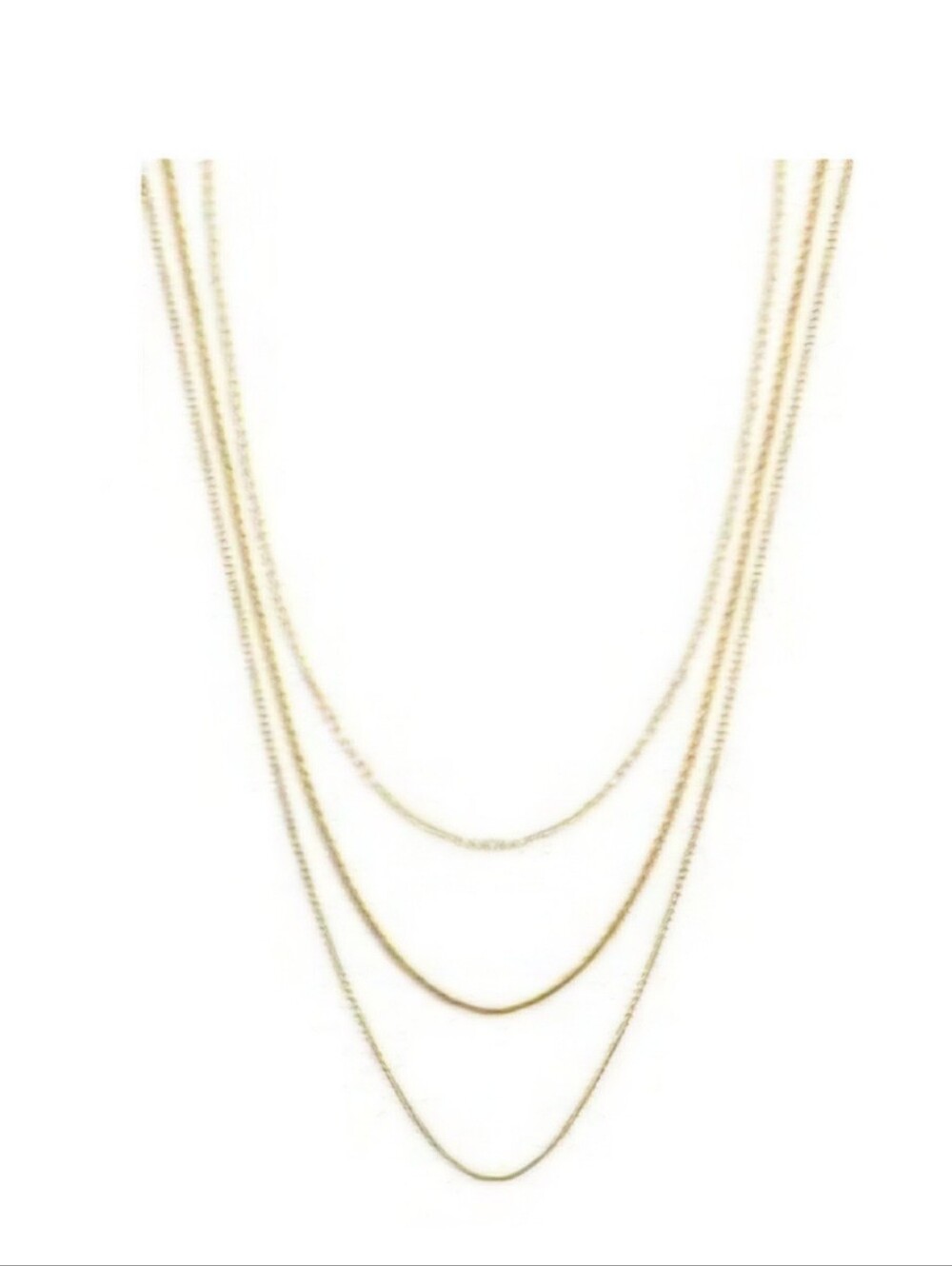 Argento Vivo Triple Layer 18k Gold Plated Sterling Silver Necklace